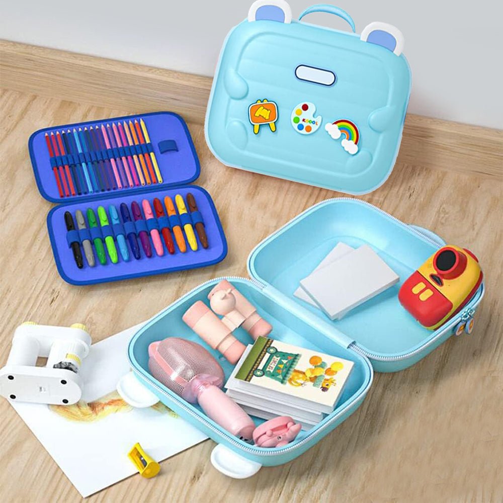 Kids colour pencils & Pens Art set with Hardcase Bag, 62 pcs - Little Surprise BoxKids colour pencils & Pens Art set with Hardcase Bag, 62 pcs