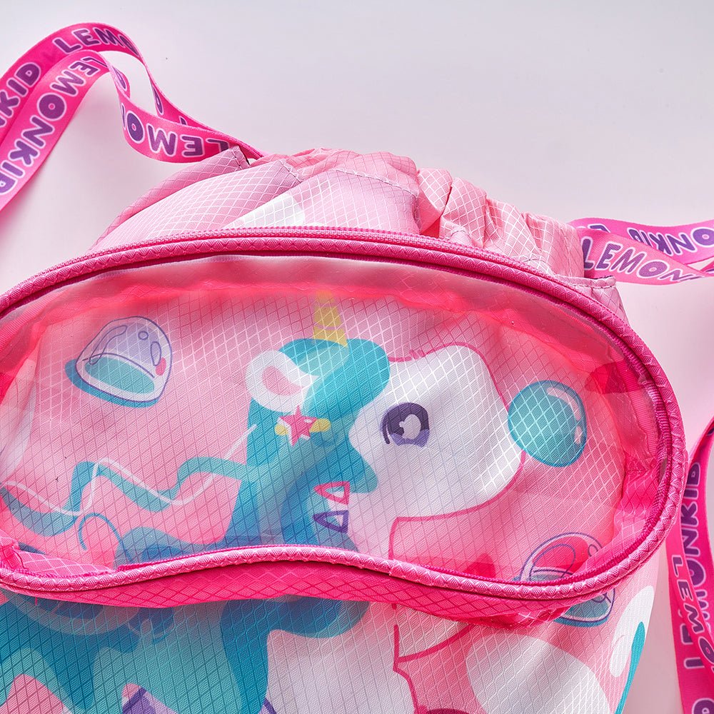 Kids, Pink Uni waterproof swimming bag/ Beach Bag - Little Surprise BoxKids, Pink Uni waterproof swimming bag/ Beach Bag