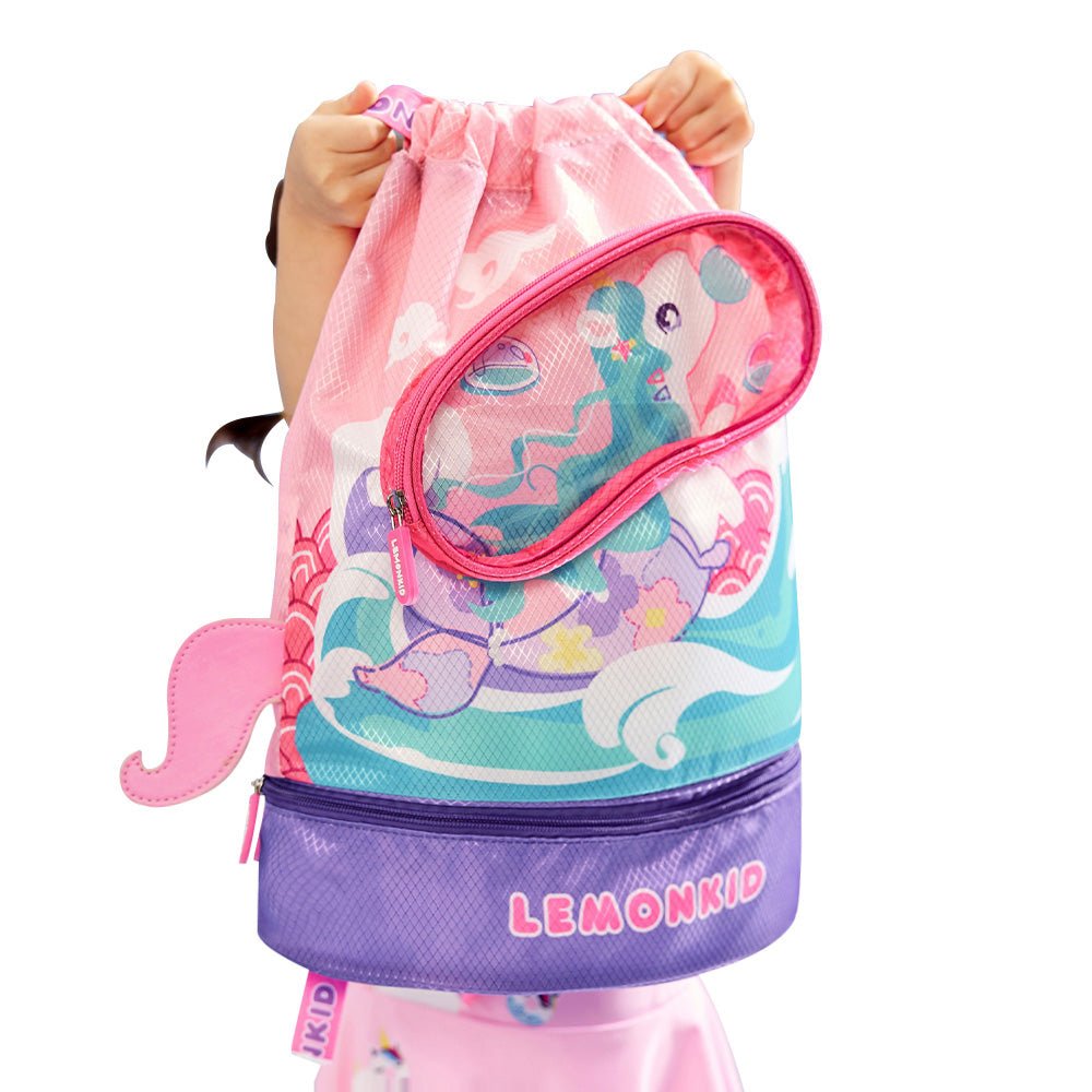 Kids, Pink Uni waterproof swimming bag/ Beach Bag - Little Surprise BoxKids, Pink Uni waterproof swimming bag/ Beach Bag