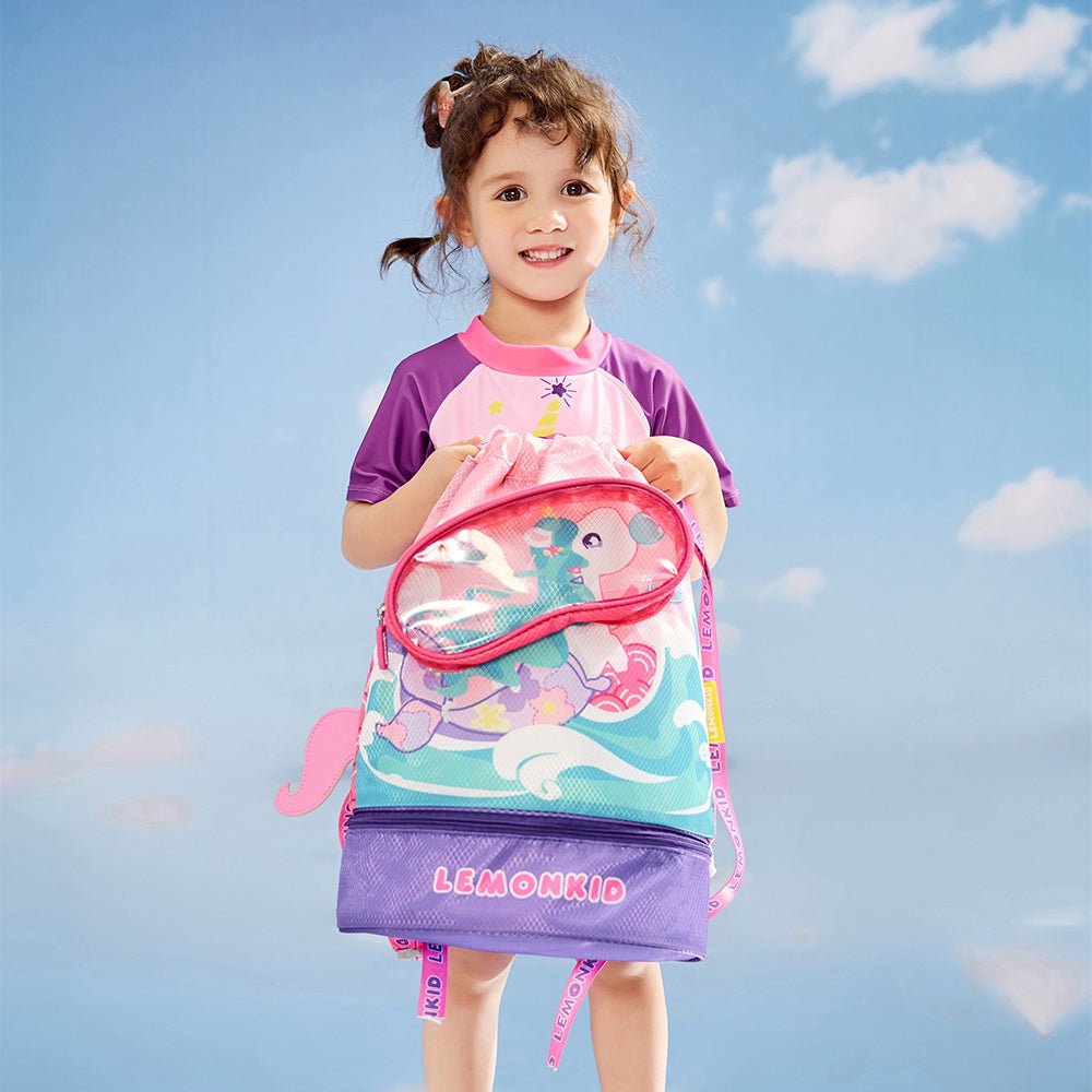 Kids, Pink Uni waterproof swimming bag/ Beach Bag - Little Surprise BoxKids, Pink Uni waterproof swimming bag/ Beach Bag