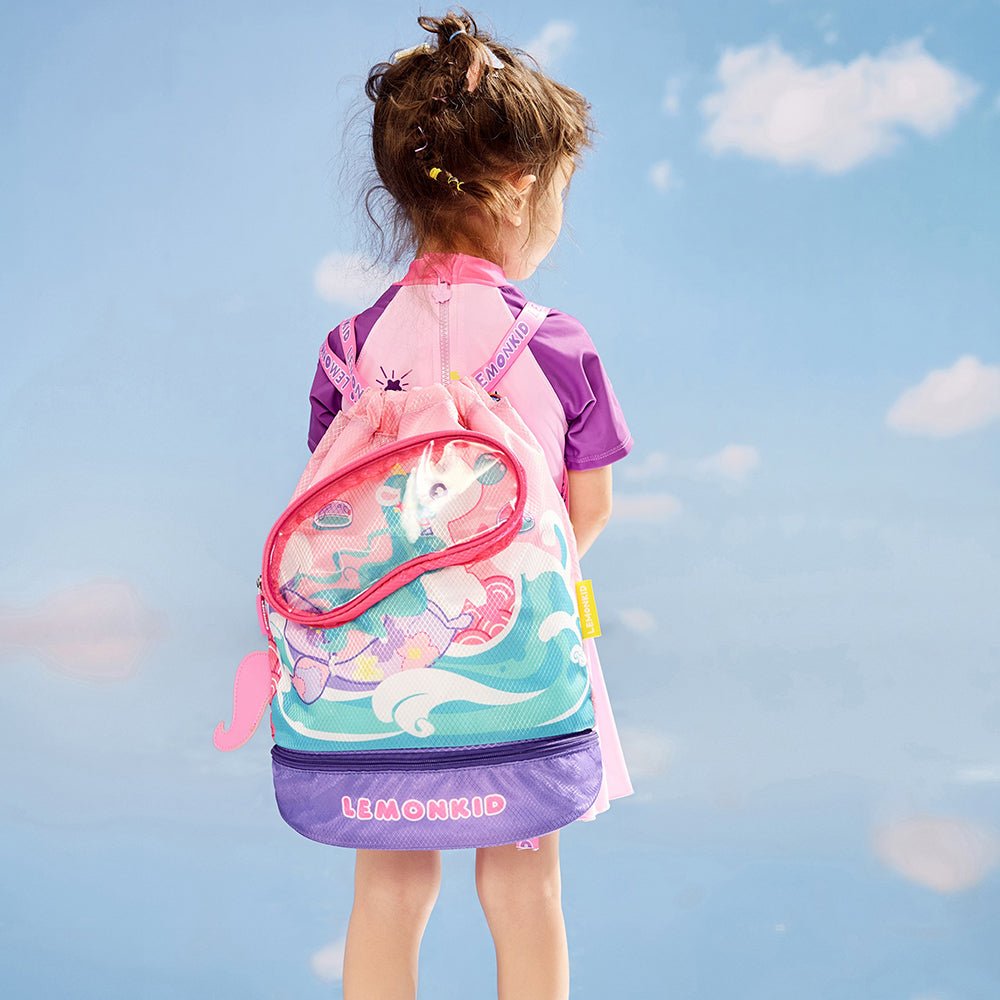 Kids, Pink Uni waterproof swimming bag/ Beach Bag - Little Surprise BoxKids, Pink Uni waterproof swimming bag/ Beach Bag