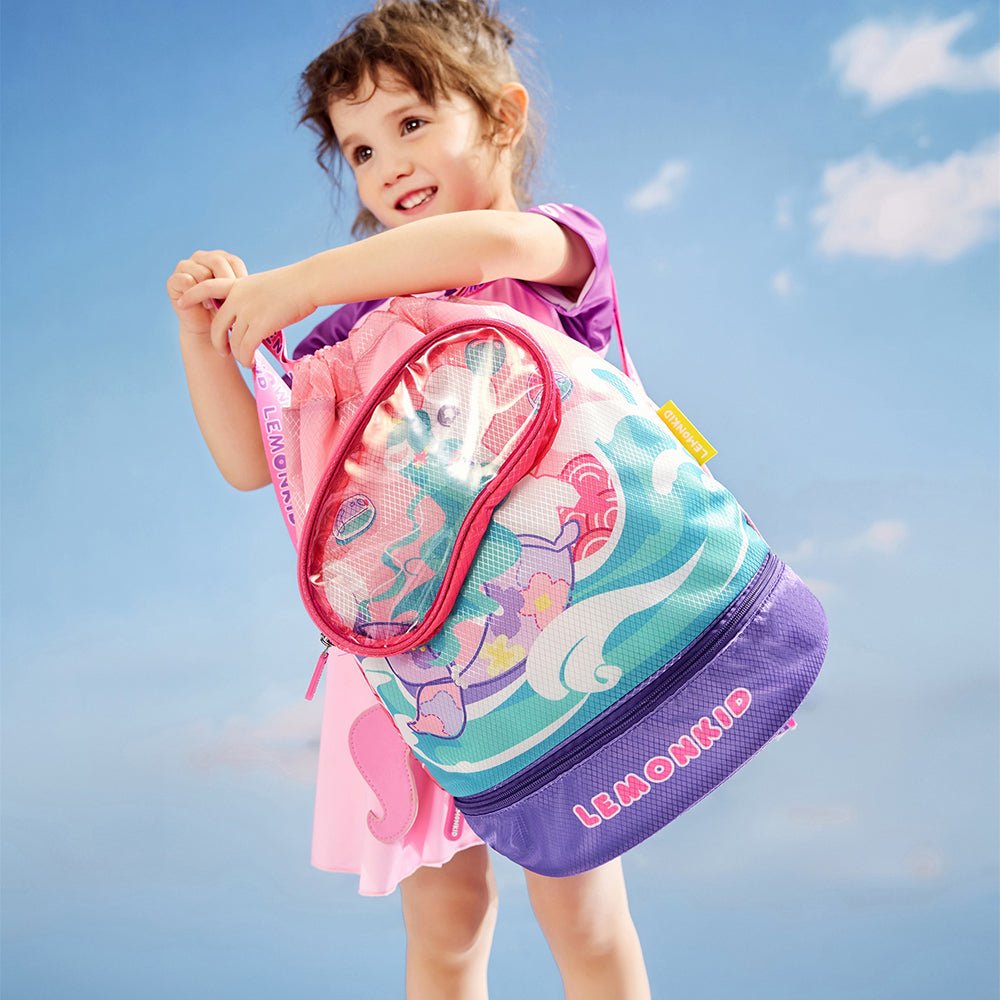 Kids, Pink Uni waterproof swimming bag/ Beach Bag - Little Surprise BoxKids, Pink Uni waterproof swimming bag/ Beach Bag
