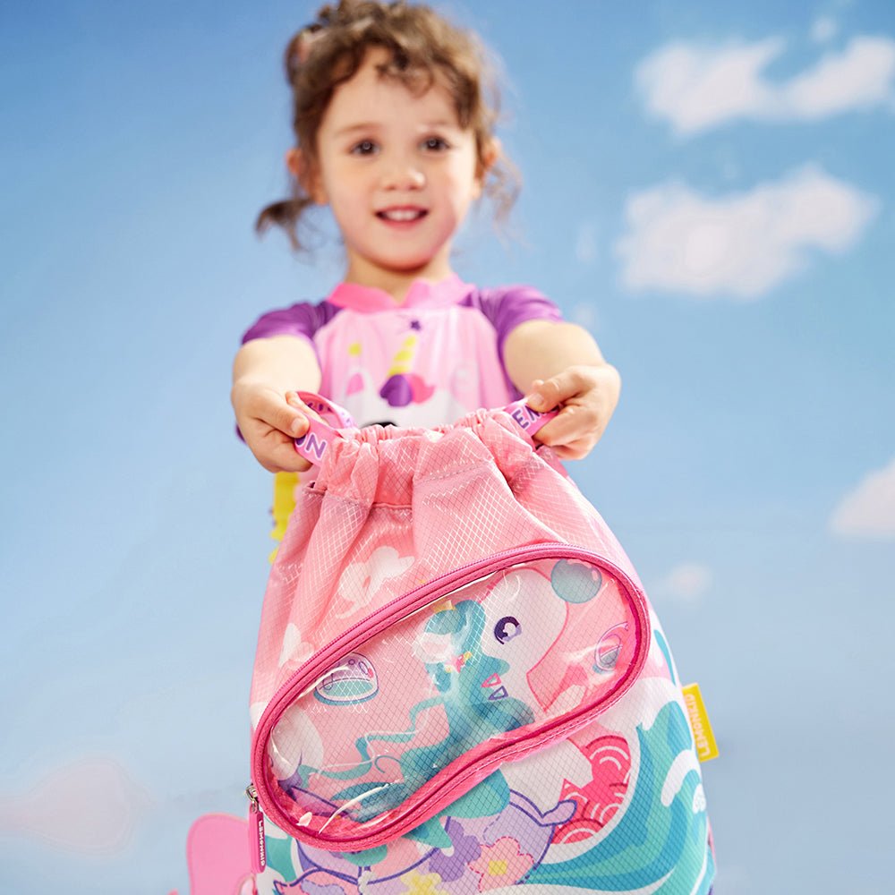 Kids, Pink Uni waterproof swimming bag/ Beach Bag - Little Surprise BoxKids, Pink Uni waterproof swimming bag/ Beach Bag