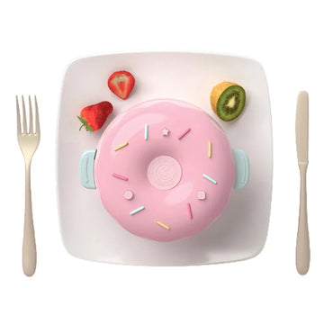 Kids Stainless Steel Donut Shaped Double insulated Lunch Box, Pink - Little Surprise BoxKids Stainless Steel Donut Shaped Double insulated Lunch Box, Pink