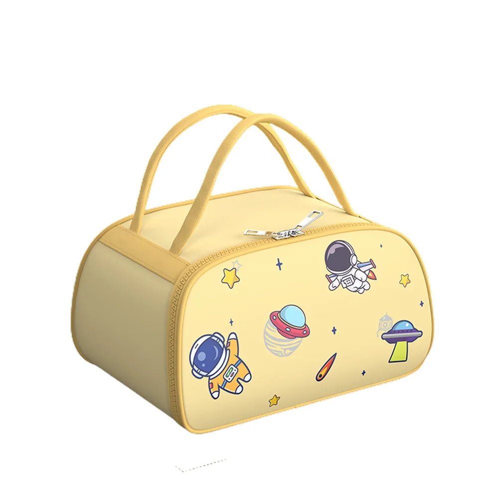 Kids Tiffin Lunch Box with Insulated Lunch Box Cover, Yellow - Little Surprise BoxKids Tiffin Lunch Box with Insulated Lunch Box Cover, Yellow