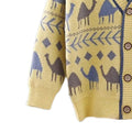 Kids Yellow Camel Troop, Cardigan V neck Sweater - Little Surprise BoxKids Yellow Camel Troop, Cardigan V neck Sweater