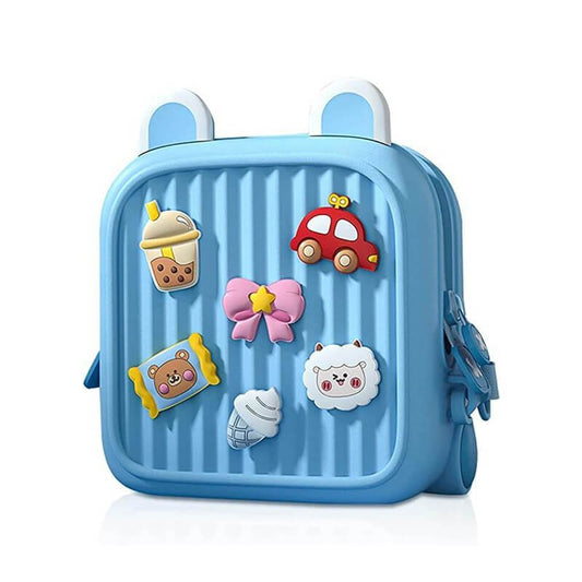 Light Blue Mini Movable Trinkets Fashion Backpack - Little Surprise BoxLight Blue Mini Movable Trinkets Fashion Backpack