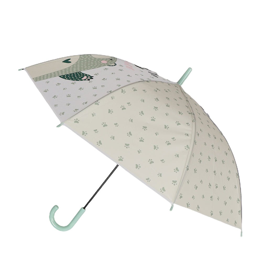 Light Green, Translucent Kelly-Jo all over teddy paws Rain and All-season Umbrella for Kids & Adults - Little Surprise BoxLight Green, Translucent Kelly-Jo all over teddy paws Rain and All-season Umbrella for Kids & Adults