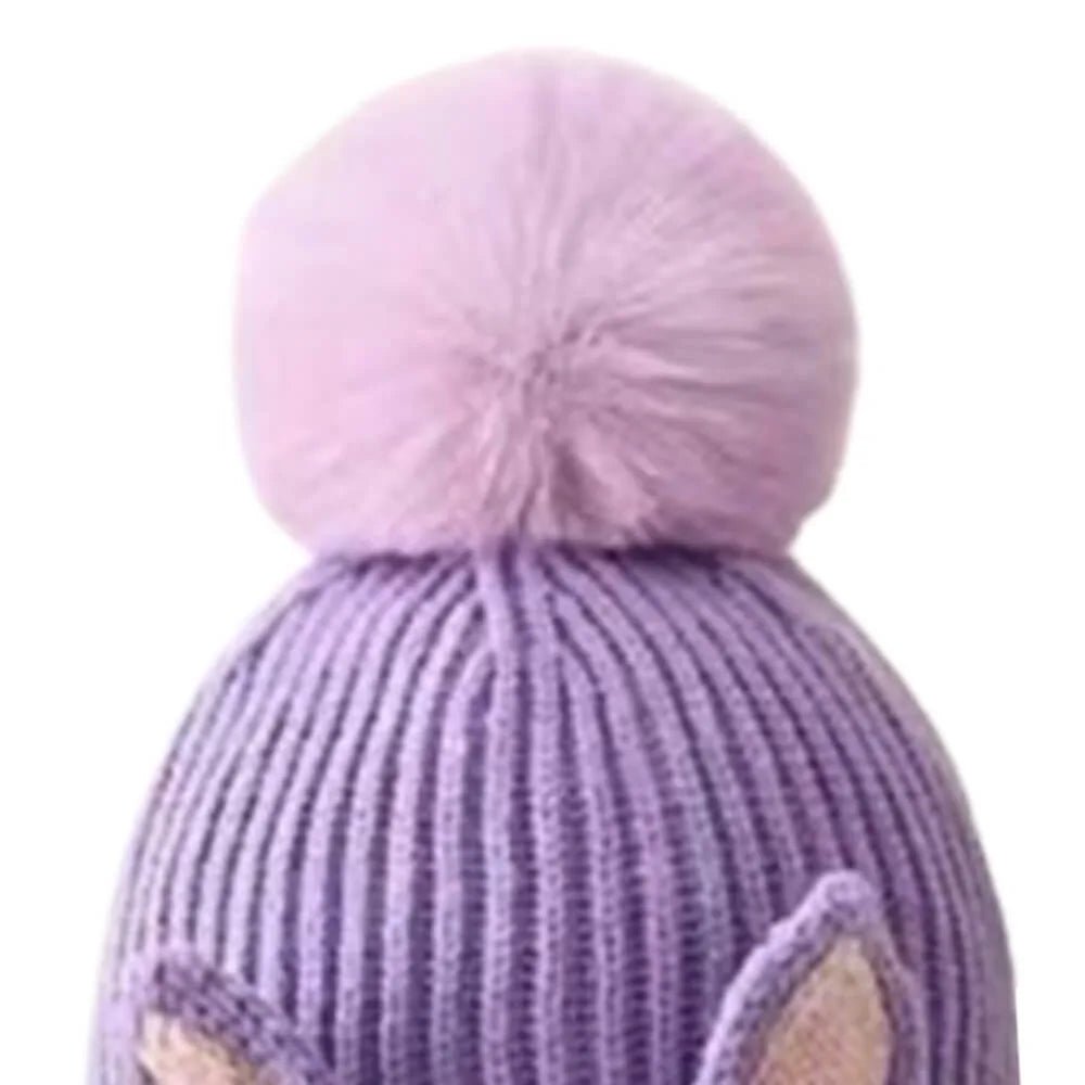 Lilac Bunny with Carrot Kids Winter Cap & Neck Muffler Set - Little Surprise BoxLilac Bunny with Carrot Kids Winter Cap & Neck Muffler Set