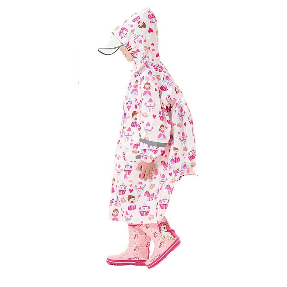 Magical Princess Theme, Knee Length Raincoat for Kids - Little Surprise BoxMagical Princess Theme, Knee Length Raincoat for Kids