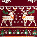 Maroon, Snowflakes & Deer Kids Cardigan Sweater, Round Neck - Little Surprise BoxMaroon, Snowflakes & Deer Kids Cardigan Sweater, Round Neck