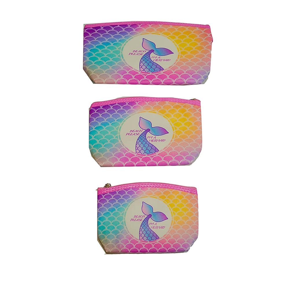 Mermaid Organizer | Toiletry Kit | Cosmetic Travel Pouch Set of 3 - Little Surprise BoxMermaid Organizer | Toiletry Kit | Cosmetic Travel Pouch Set of 3