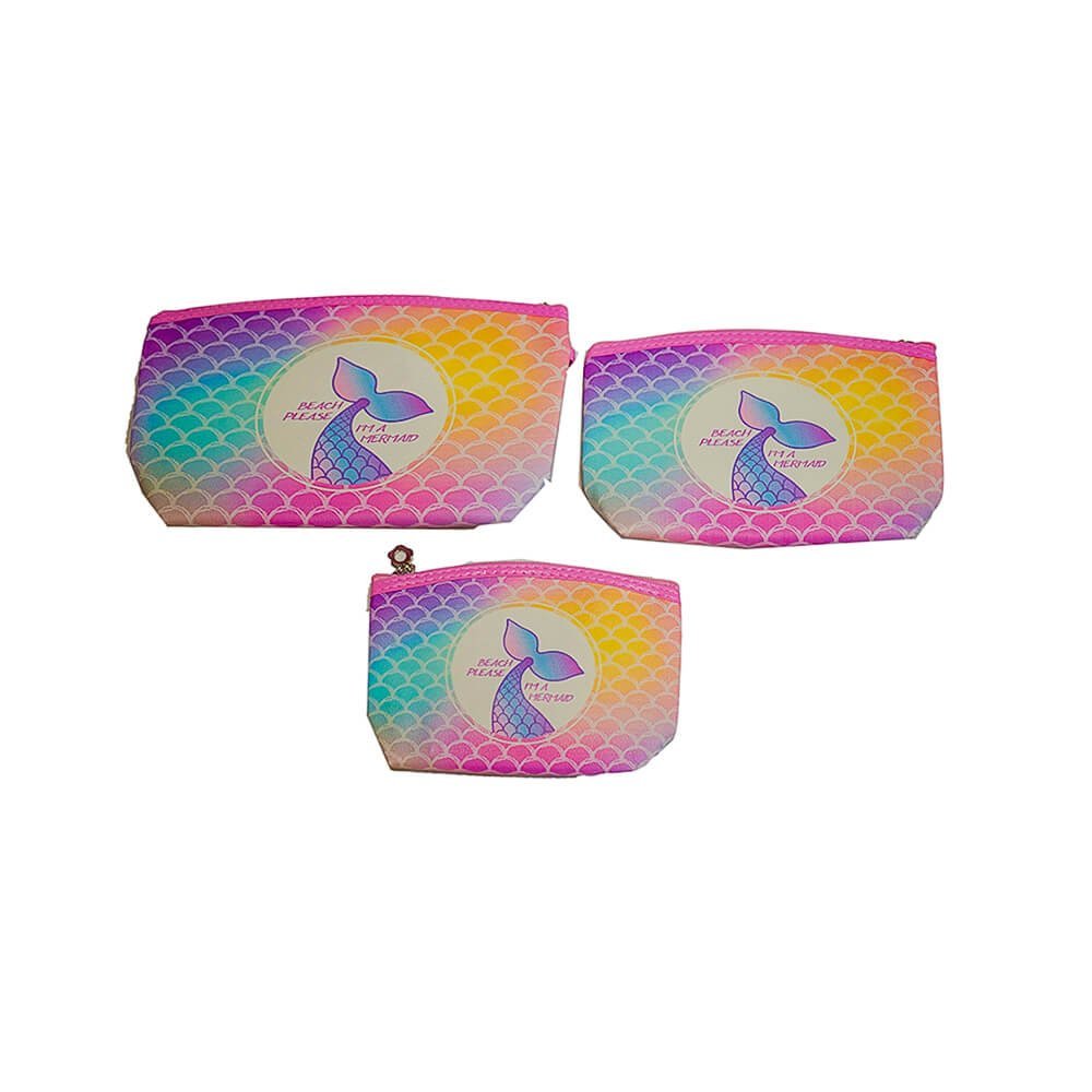 Mermaid Organizer | Toiletry Kit | Cosmetic Travel Pouch Set of 3 - Little Surprise BoxMermaid Organizer | Toiletry Kit | Cosmetic Travel Pouch Set of 3