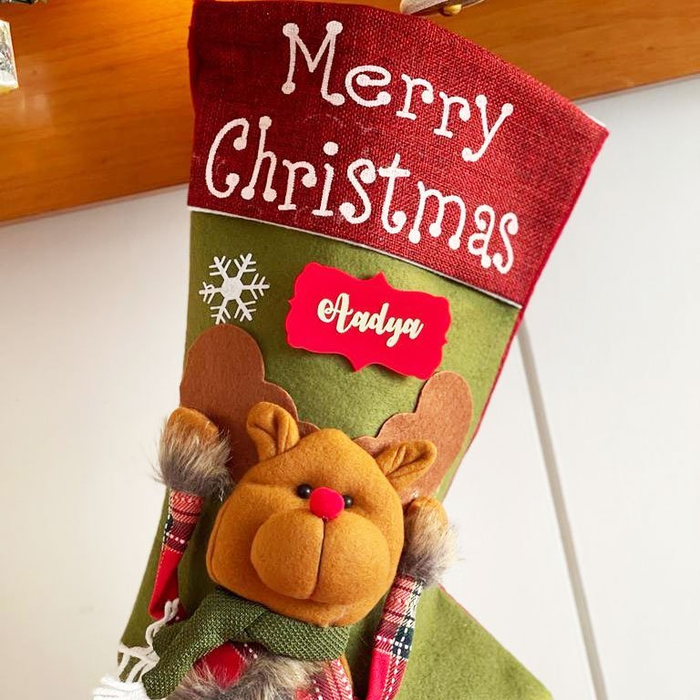 Merry Christmas Reindeer Stockings, Large - Little Surprise BoxMerry Christmas Reindeer Stockings, Large
