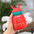 Mini Belly Red Antler Stainless Steel Sleek Christmas Water Bottle for Kids, 300ML - Little Surprise BoxMini Belly Red Antler Stainless Steel Sleek Christmas Water Bottle for Kids, 300ML