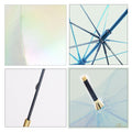 Mint Green Holographic Glitter Rain Umbrella for Kids & Adults - Little Surprise BoxMint Green Holographic Glitter Rain Umbrella for Kids & Adults