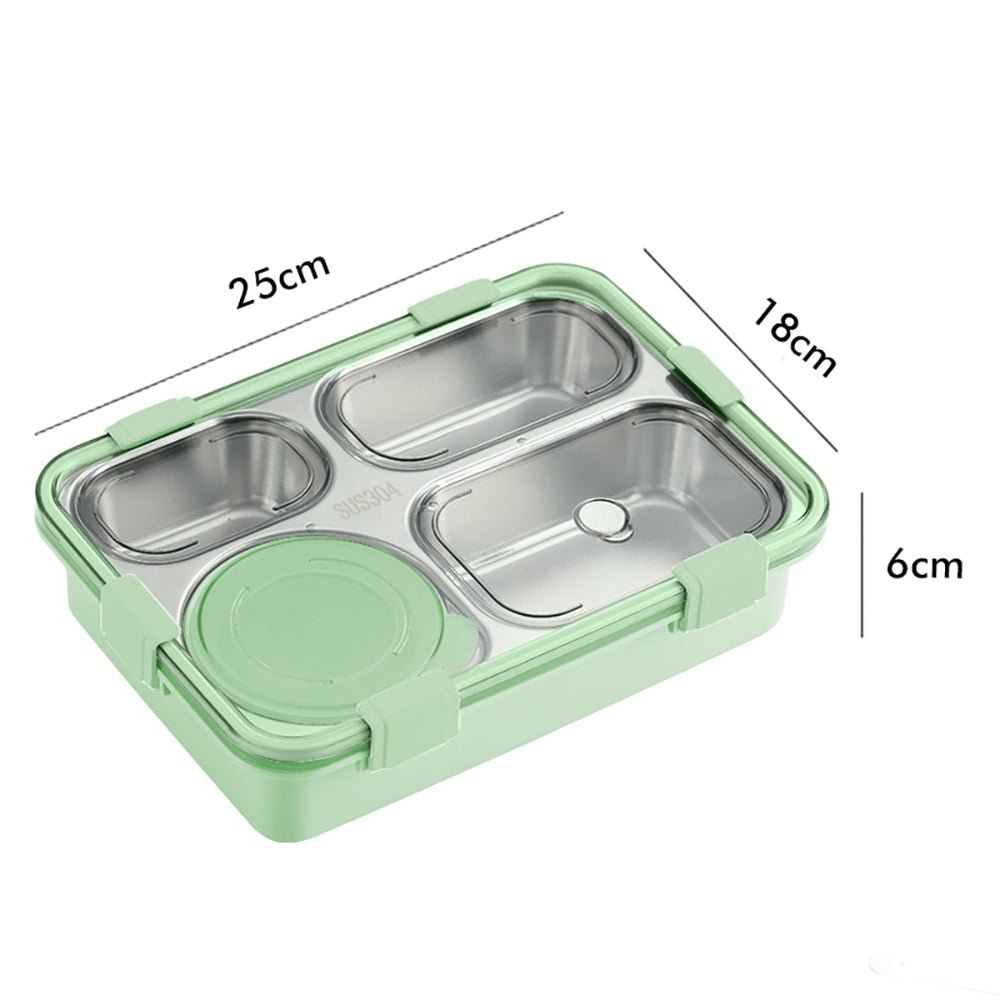 Mint Green Transparent Lid Double Lock Stainless Steel Lunch /Tiffin Box for Kids - Little Surprise BoxMint Green Transparent Lid Double Lock Stainless Steel Lunch /Tiffin Box for Kids