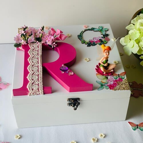 Monogram Floral Storage Box - Little Surprise BoxMonogram Floral Storage Box
