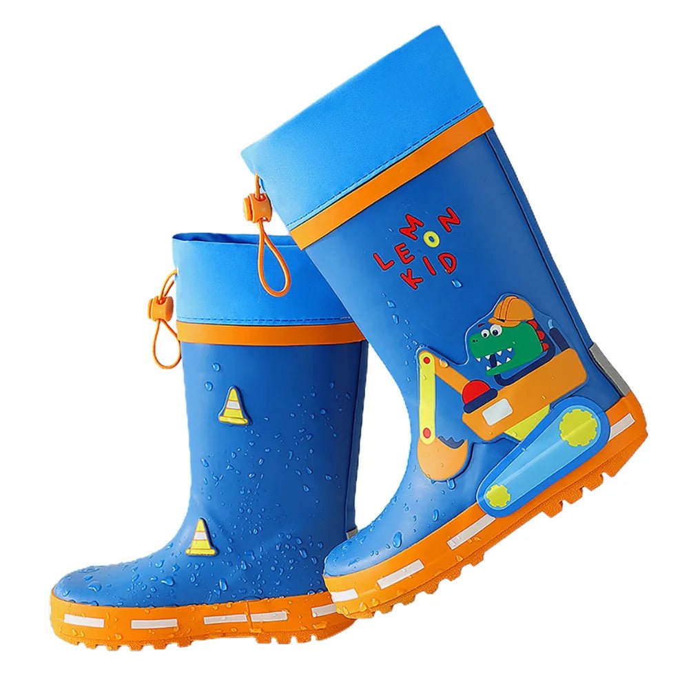 Mr. Dino Dig Tripper Flexible Rubber Rain Gumboots for Kids Cobalt Blue - Little Surprise BoxMr. Dino Dig Tripper Flexible Rubber Rain Gumboots for Kids Cobalt Blue