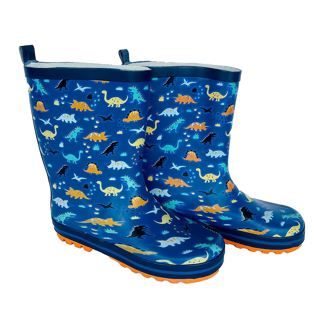 Mr. Stego Saurus, Waterproof Flexible Rubber Rain Gumboots for Kids - Little Surprise BoxMr. Stego Saurus, Waterproof Flexible Rubber Rain Gumboots for Kids