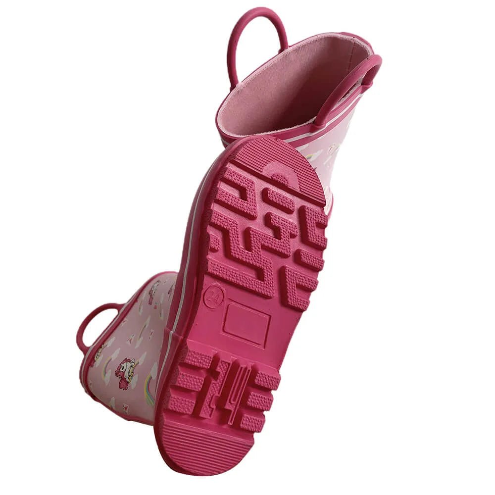 Ms. Gracy Unicorn, Waterproof Flexible Rubber Rain Gumboots for Kids, Pink - Little Surprise BoxMs. Gracy Unicorn, Waterproof Flexible Rubber Rain Gumboots for Kids, Pink