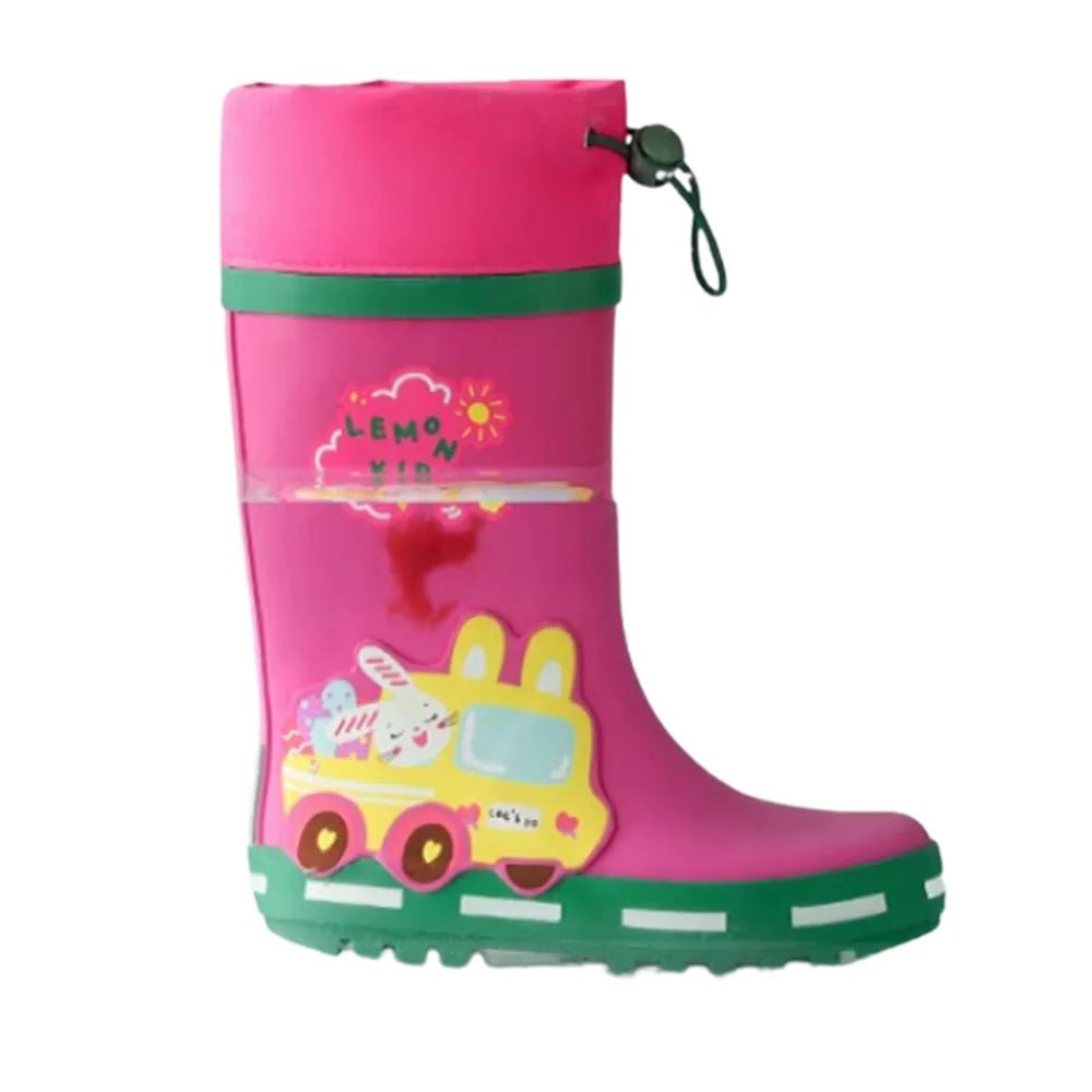 Ms. Rock & Roll Bunny Flexible Rubber Rain Gumboots for Kids Fuchsia Pink - Little Surprise BoxMs. Rock & Roll Bunny Flexible Rubber Rain Gumboots for Kids Fuchsia Pink