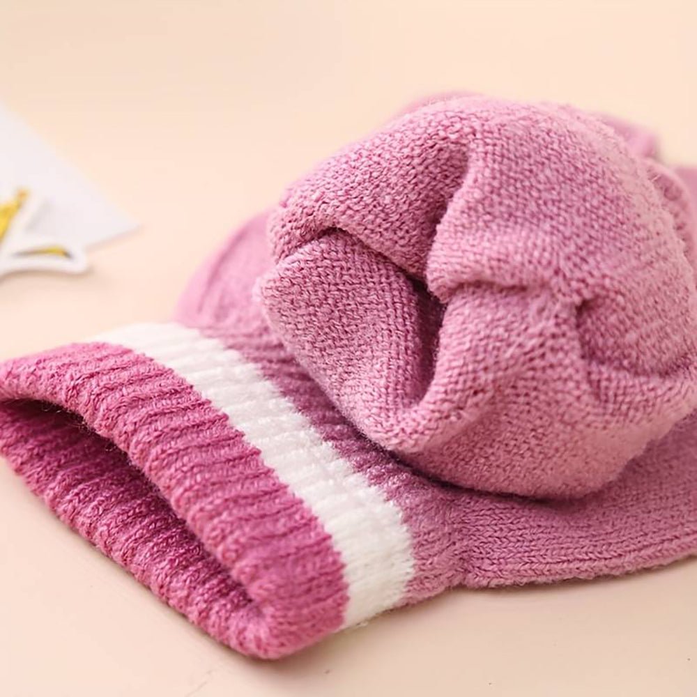 Muave Frill Unicorn Winter Cap Beanie & matching Gloves, 2 pcs set, 3yrs- 8yrs - Little Surprise BoxMuave Frill Unicorn Winter Cap Beanie & matching Gloves, 2 pcs set, 3yrs- 8yrs