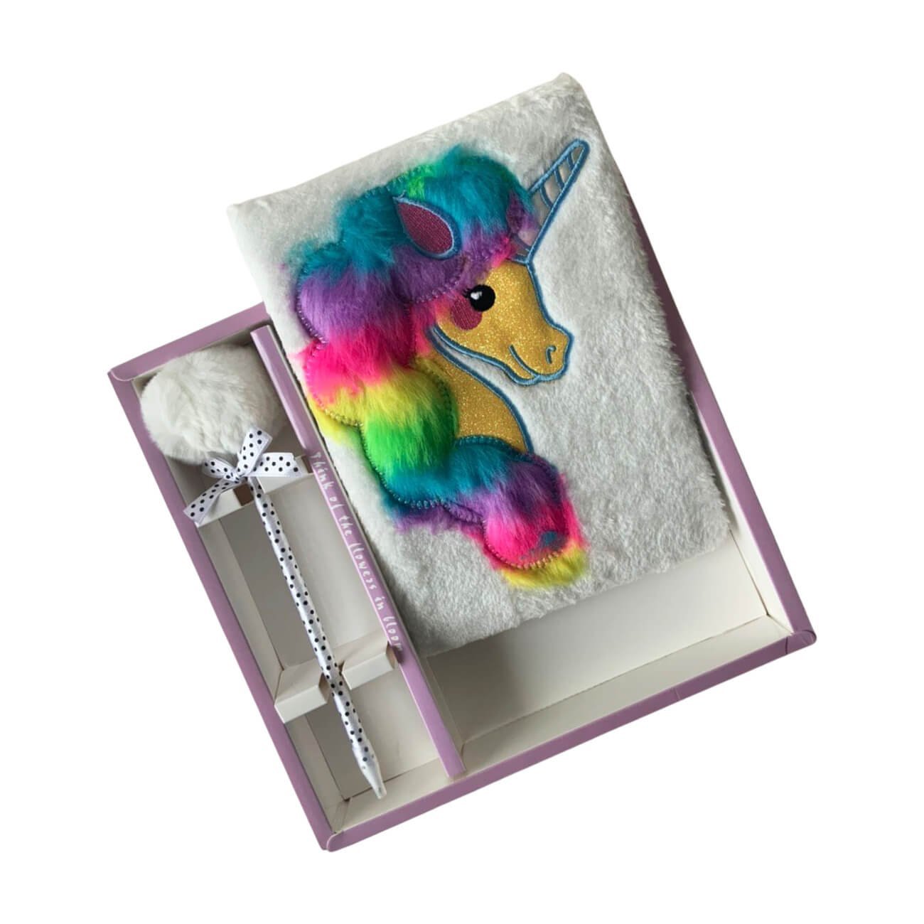 Multicolour Unicorn White Notebook - Little Surprise BoxMulticolour Unicorn White Notebook