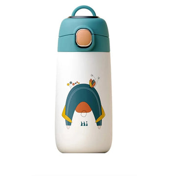 My Happy Pose theme Stainless Steel Water Bottle for Kids and Adults 420ml Blue - Little Surprise BoxMy Happy Pose theme Stainless Steel Water Bottle for Kids and Adults 420ml Blue