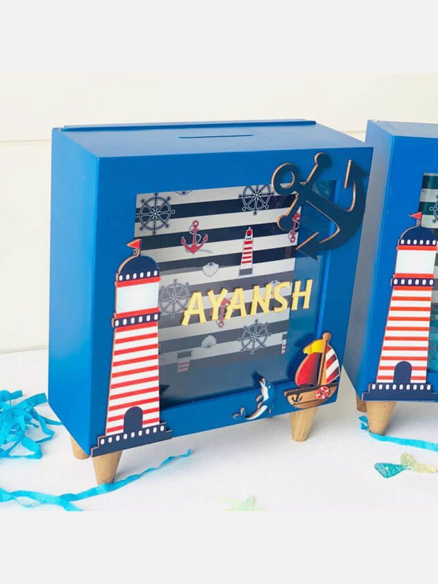 Nautical Piggy Bank - Little Surprise BoxNautical Piggy Bank
