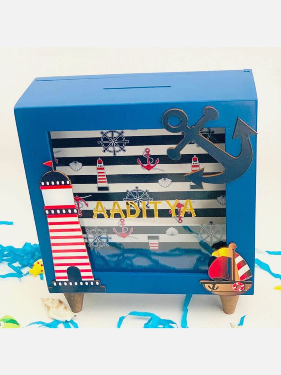 Nautical Piggy Bank - Little Surprise BoxNautical Piggy Bank