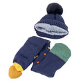 Navy Blue Dino Kids Winter Cap & Neck Muffler Set - Little Surprise BoxNavy Blue Dino Kids Winter Cap & Neck Muffler Set