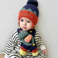 Navy Blue Naughty Monster Kids Winter Cap & Neck Muffler Set - Little Surprise BoxNavy Blue Naughty Monster Kids Winter Cap & Neck Muffler Set