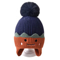 Navy Blue Naughty Monster Kids Winter Cap & Neck Muffler Set - Little Surprise BoxNavy Blue Naughty Monster Kids Winter Cap & Neck Muffler Set