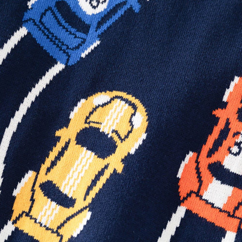 Navy Race Cars Theme Cardigan/Warmer/Sweater for Toddlers & Kids - Little Surprise BoxNavy Race Cars Theme Cardigan/Warmer/Sweater for Toddlers & Kids