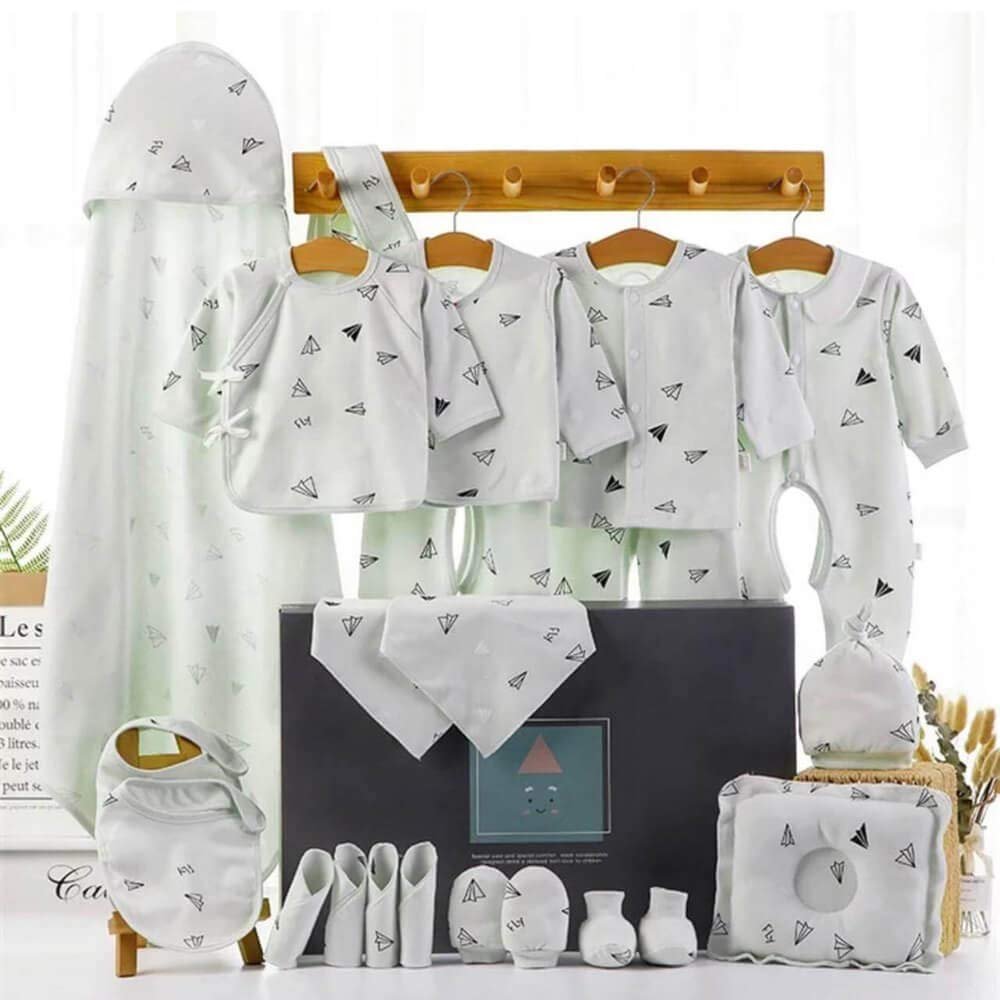 Newborn Baby Boy/Baby Girl 21pcs Gift Box, Mint Green (0 - 12 Months) - Little Surprise BoxNewborn Baby Boy/Baby Girl 21pcs Gift Box, Mint Green (0 - 12 Months)