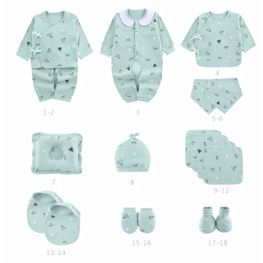 Newborn Baby Boy/Baby Girl 21pcs Gift Box, Mint Green (0 - 12 Months) - Little Surprise BoxNewborn Baby Boy/Baby Girl 21pcs Gift Box, Mint Green (0 - 12 Months)