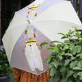 Olive Green, Translucent Rock and Roll Kelly Jo Teddy print with polka dots, Rain and All-season Umbrella for Kids & Adults - Little Surprise BoxOlive Green, Translucent Rock and Roll Kelly Jo Teddy print with polka dots, Rain and All-season Umbrella for Kids & Adults