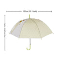 Olive Green, Translucent Rock and Roll Kelly Jo Teddy print with polka dots, Rain and All-season Umbrella for Kids & Adults - Little Surprise BoxOlive Green, Translucent Rock and Roll Kelly Jo Teddy print with polka dots, Rain and All-season Umbrella for Kids & Adults