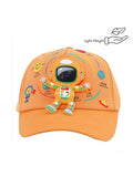 Orange 3d Floating Astro Casual Cap for Kids - Little Surprise BoxOrange 3d Floating Astro Casual Cap for Kids