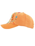 Orange 3d Floating Astro Casual Cap for Kids - Little Surprise BoxOrange 3d Floating Astro Casual Cap for Kids