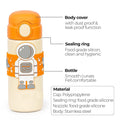 Orange Band Cream Astronaut, Stainless Steel Kids Water Bottle, 500 ml - Little Surprise BoxOrange Band Cream Astronaut, Stainless Steel Kids Water Bottle, 500 ml