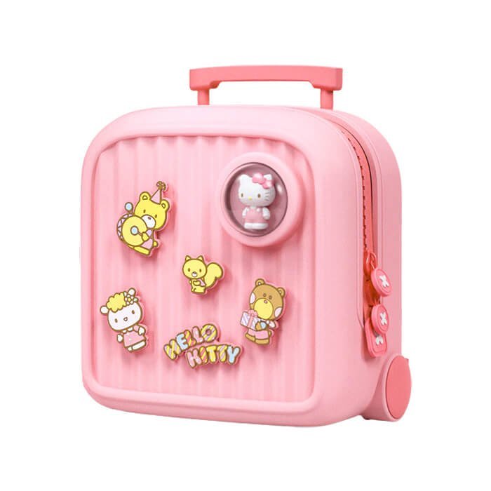 Pastel Pink Kitty Globe Movable Trinkets Fashion Backpack - Little Surprise BoxPastel Pink Kitty Globe Movable Trinkets Fashion Backpack