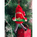 Personalized Red Turtleneck Sweater Wooden Doll - Girl Tree Ornament - Little Surprise BoxPersonalized Red Turtleneck Sweater Wooden Doll - Girl Tree Ornament