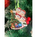 Personalized Wooden Family Tree Ornament (Family of 4) - Little Surprise BoxPersonalized Wooden Family Tree Ornament (Family of 4)