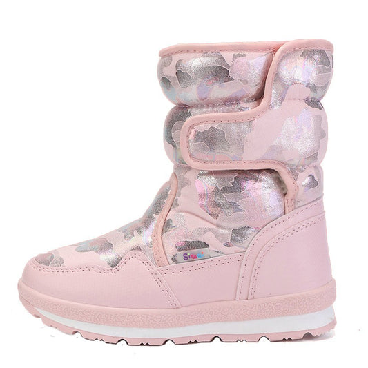 Pink and Silver Glam Women Winter Snowboots - Little Surprise BoxPink and Silver Glam Women Winter Snowboots
