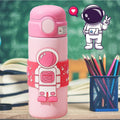 Pink Band Astronaut, Stainless Steel Kids Water Bottle, 500 ml - Little Surprise BoxPink Band Astronaut, Stainless Steel Kids Water Bottle, 500 ml