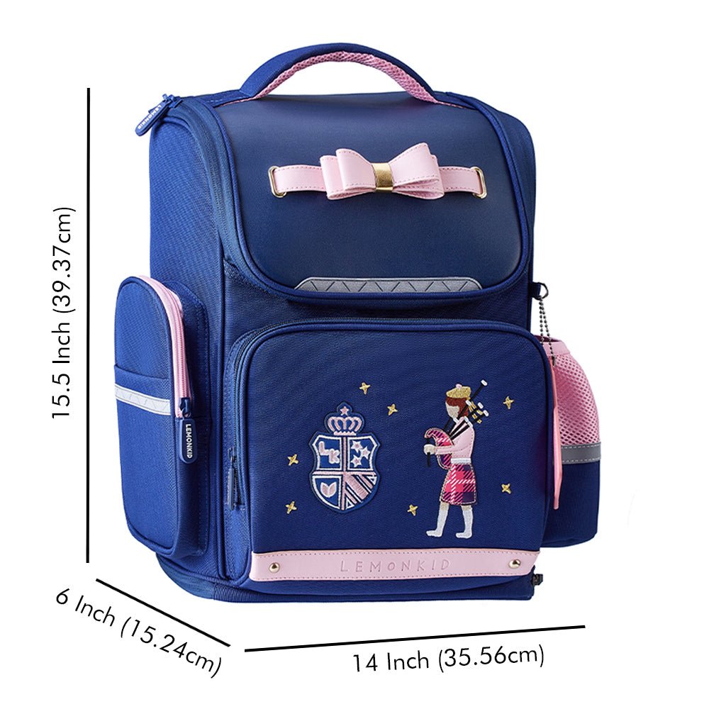Pink Bow Ergonomic School Backpack for Kids,15.5inch - Little Surprise BoxPink Bow Ergonomic School Backpack for Kids,15.5inch