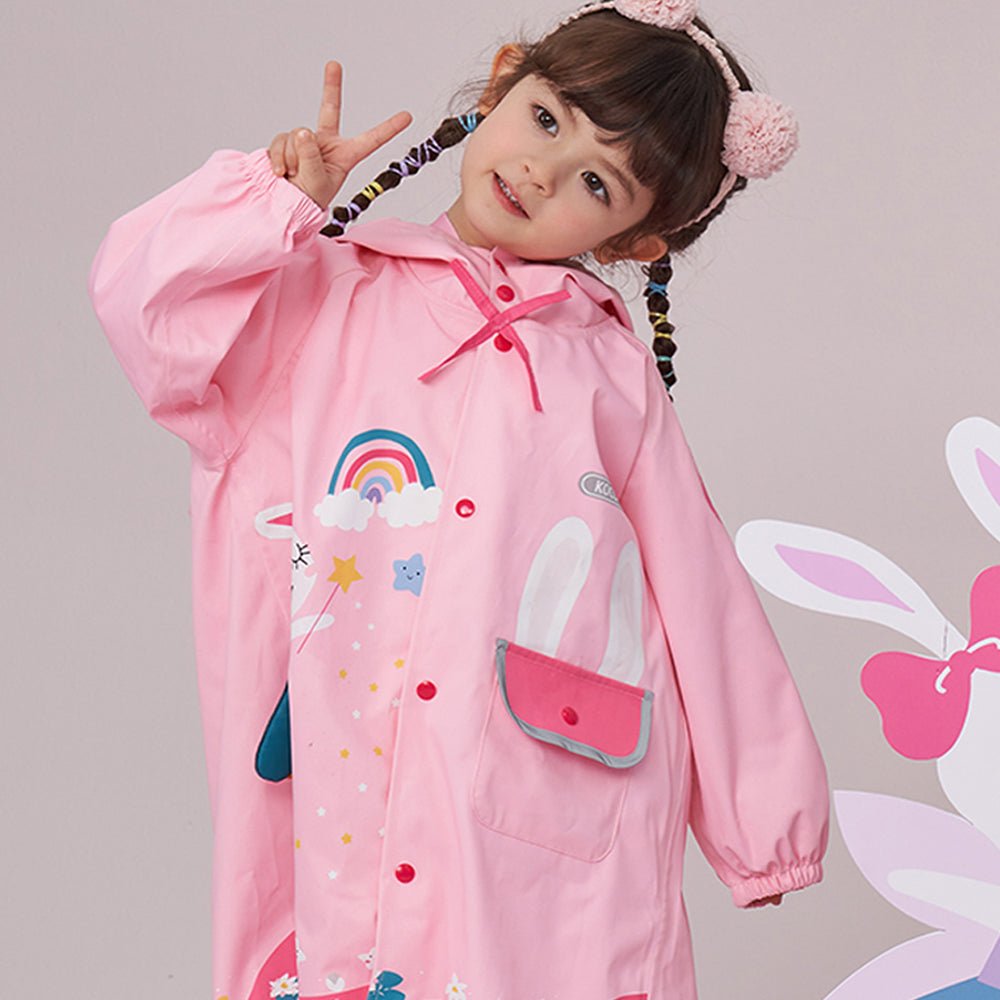 Pink Bow & Frills Rabbit Kids Raincoat - Little Surprise BoxPink Bow & Frills Rabbit Kids Raincoat