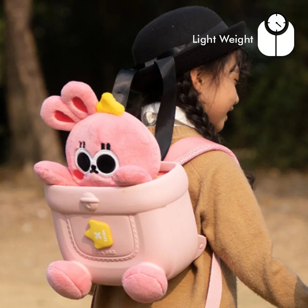 Pink Bunny SoftToy Backpack for Toddlers & Kids - Little Surprise BoxPink Bunny SoftToy Backpack for Toddlers & Kids